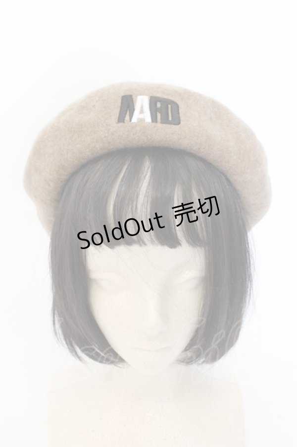 画像1: マダラニンゲン / Embroidery Beret　ベレー帽  ベージュ O-24-07-29-1031-GO-AC-YM-OS (1)