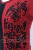 画像2: ALGONQUINS / バイカラープリントTシャツ  レッド×ブラック O-24-08-14-037-AL-TS-IG-ZS (2)