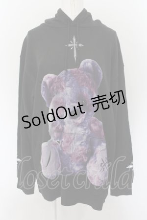 画像: TRAVAS TOKYO / Furry bear hoodie くまプリント プルオーバーパーカー F ブラック O-24-08-17-074-PU-TO-OW-OS