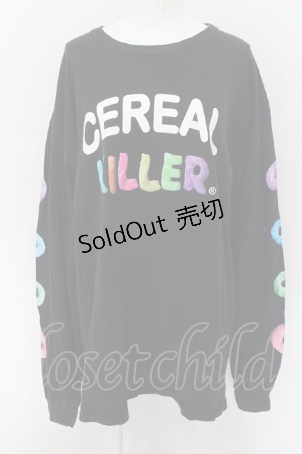 画像1: MILKBOY / CEREAL KILLER L.S.Tシャツ  ブラック O-24-08-17-078-MB-TO-OW-OS (1)