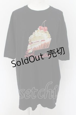 画像: MILK / SWEET BIG TEE Tシャツ  ブラック×ショートケーキ O-24-08-17-082-ML-TO-OW-OS