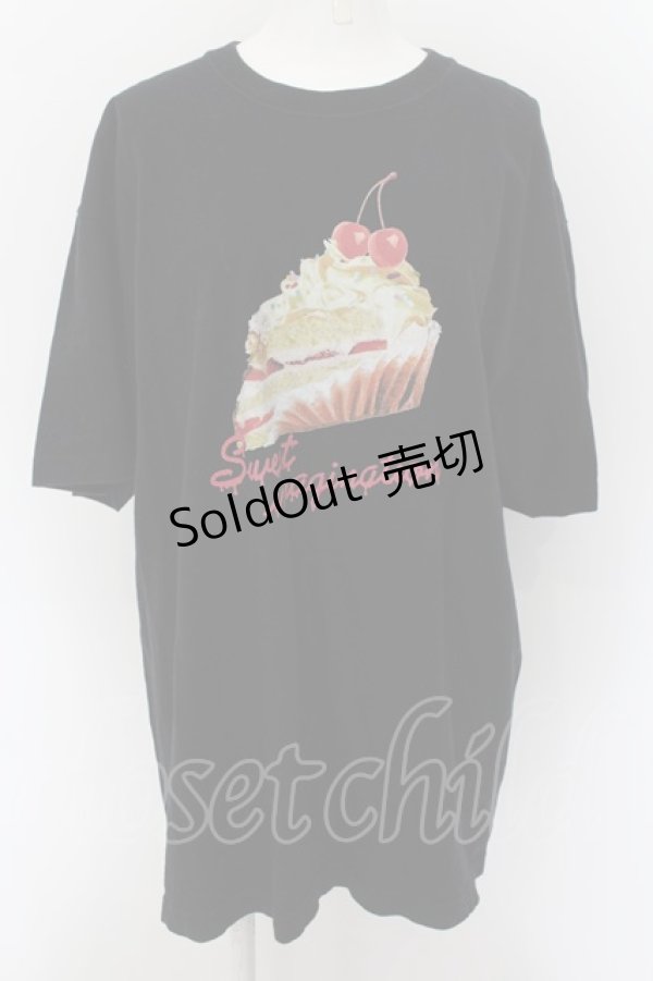 画像1: MILK / SWEET BIG TEE Tシャツ  ブラック×ショートケーキ O-24-08-17-082-ML-TO-OW-OS (1)