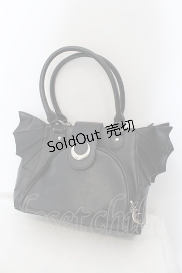 画像1: Restyle / Moon Bat bag　ハンドバッグ  ブラック O-24-08-18-078-GO-BG-OW-OS (1)