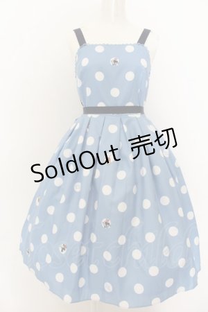 画像: Emily Temple cute / ミッキーマウス＆ミニーマウス/ポルカドットキャミソールワンピース  サックス O-24-08-21-013-ET-OP-IG-OS