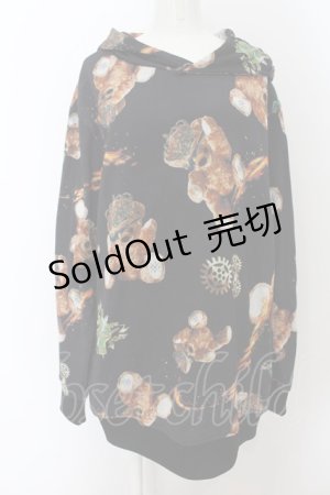 画像: TRAVAS TOKYO / Pirate Bear Hoodie　パーカー F ブラック O-24-08-28-055-PU-TO-OW-ZI