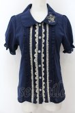 画像1: axes femme POETIQUE / カップケーキ刺繍ブラウス M コン O-24-08-28-201-AX-BL-SZ-OS (1)