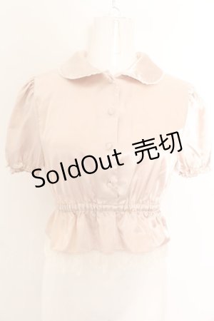 画像: Violetta / Marie - Stretch satin blouse 9号 ベージュ O-24-09-06-012-LO-BL-OW-OS