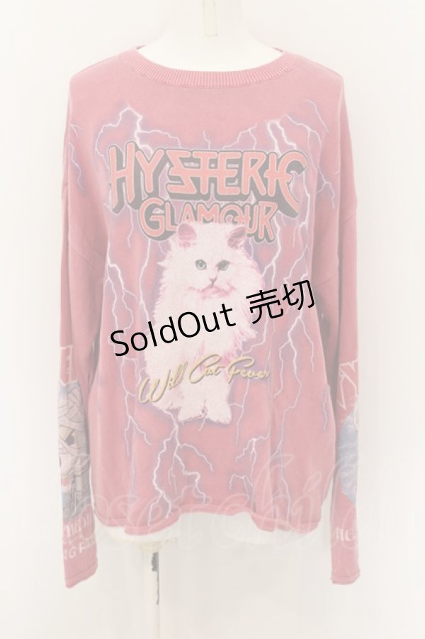 画像1: HYSTERIC GLAMOUR / WILLD CAT FEVER プルオーバー F ピンク O-24-09-07-024-PU-TO-OW-OS (1)