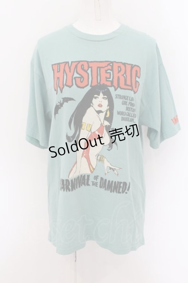 画像1: HYSTERIC GLAMOUR / VAMPIRELLA/CARNIVAL OF THE DAMNED Tシャツ M グリーン O-24-09-07-025-PU-TO-OW-ZT238 (1)