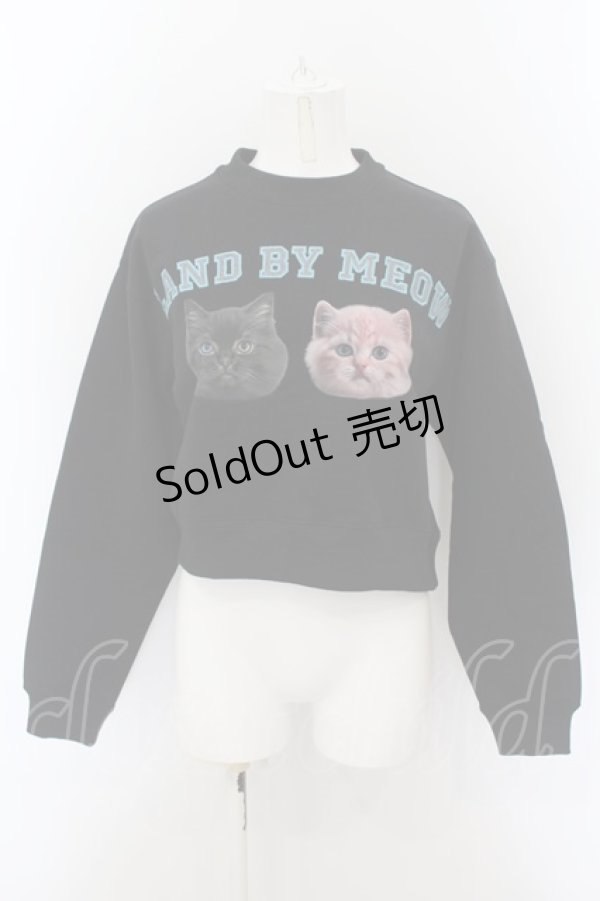 画像1: LAND by MILKBOY / LAND BY MEOW SWEATS F ブラック O-24-09-07-031-MB-TO-OW-OS (1)