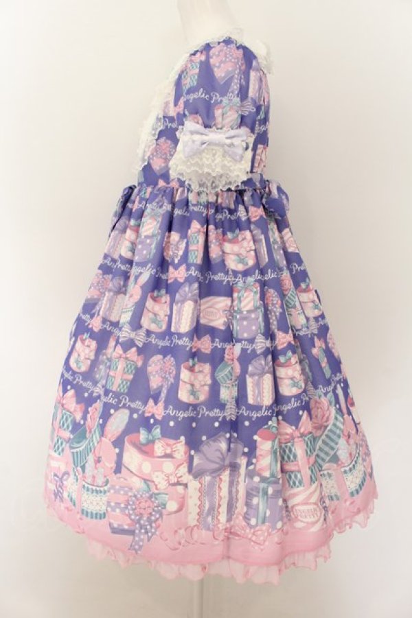 画像4: Angelic Pretty / ラッピングハートワンピース  ネイビー O-24-09-10-045-AP-OP-IG-OS (4)