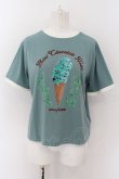 画像1: axes femme / チョコミントプリントTシャツ F ミント O-24-09-10-060-AX-TO-IG-OS (1)