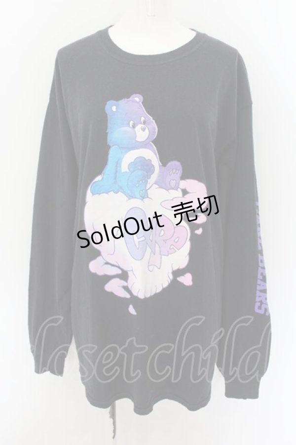 画像1: LAND by MILKBOY / LAND by MILKBOY × Care Bears  /ULL CLOUD L.S. TEE  ブラック O-24-09-10-076-MB-TO-IG-OS (1)