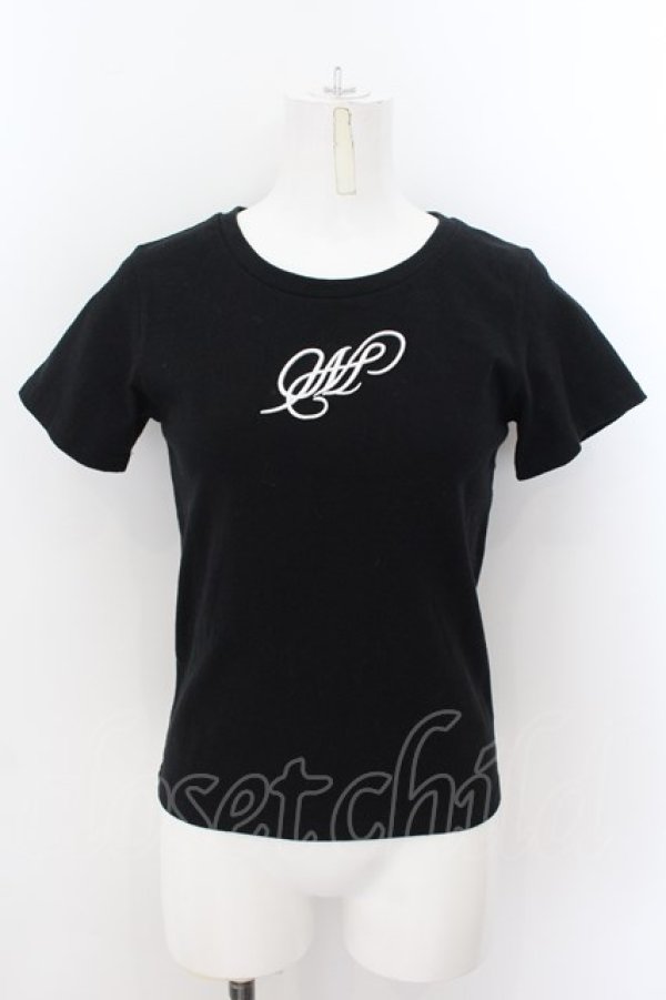 画像1: Melt the lady / initial crew neck Tシャツ S クロ×シロ O-24-09-14-013-PU-TS-IG-OS (1)