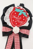 画像2: Angelic Pretty / Sweet Strawberryワッペンロゼッタブローチ  クロ O-24-09-23-090-AP-ZA-IG-OS (2)