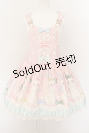 画像: Angelic Pretty / マシュマロバニーサロペット  ピンク O-24-09-23-009-AP-OP-IG-OS