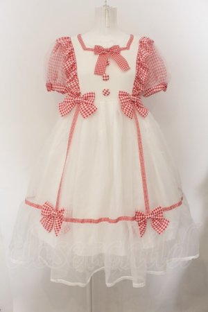 画像: Angelic Pretty / ふんわりパフェワンピース  シロ×アカ O-24-09-23-012-AP-OP-IG-OS