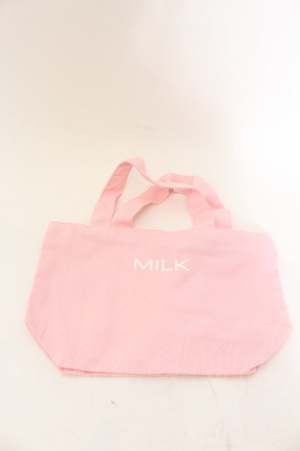 画像1: MILK / miniトート  ピンク O-24-09-24-140-ML-BG-OW-ZT308 (1)