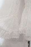 画像2: ATELIER PIERROT / Shirring Princess Sleeve Blouse-Lace-  ホワイト O-24-09-25-074-EL-BL-OW-OS (2)