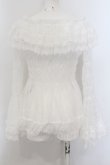 画像3: ATELIER PIERROT / Shirring Princess Sleeve Blouse-Lace-  ホワイト O-24-09-25-074-EL-BL-OW-OS (3)