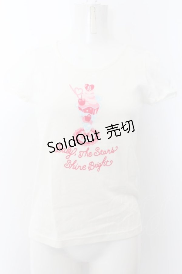 画像1: BABY,THE STARS SHINE BRIGHT / CreamySodaPop半袖Tシャツ  シロ O-24-09-29-045-BA-TO-IG-OS (1)