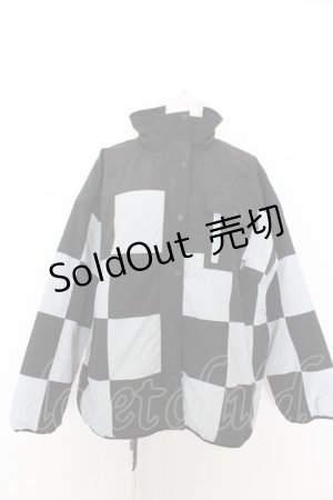 画像: Candy Stripper / CHECKERED FLAG PADDING JACKET 2 ブラック×ライトブルー O-24-09-30-051-PU-CO-OW-OS