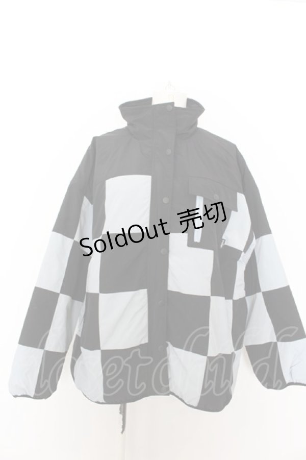 画像1: Candy Stripper / CHECKERED FLAG PADDING JACKET 2 ブラック×ライトブルー O-24-09-30-051-PU-CO-OW-OS (1)