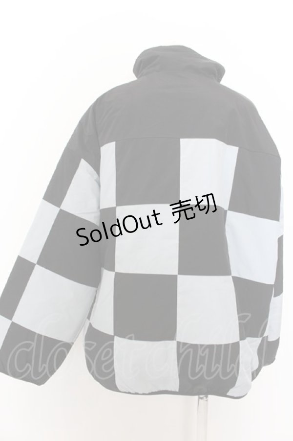 画像3: Candy Stripper / CHECKERED FLAG PADDING JACKET 2 ブラック×ライトブルー O-24-09-30-051-PU-CO-OW-OS (3)