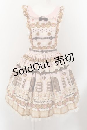 画像: Angelic Pretty / Sweet Cream Houseエプロン風スカート  ピンク O-24-10-08-052-AP-SK-OW-OS