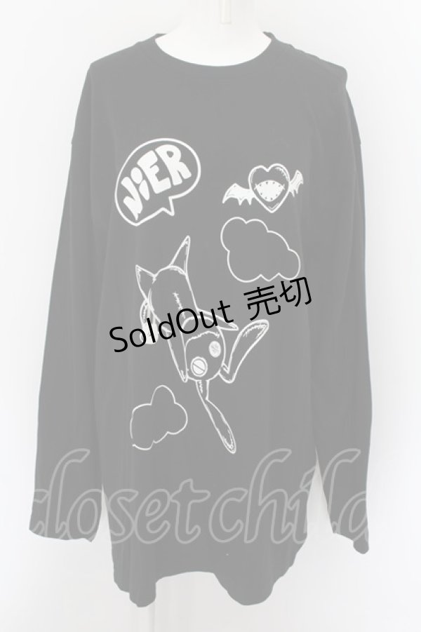 画像1: NieR Clothing / NieRちゃんptカットソー XL ブラック O-24-10-08-008-PU-TO-OW-OS (1)