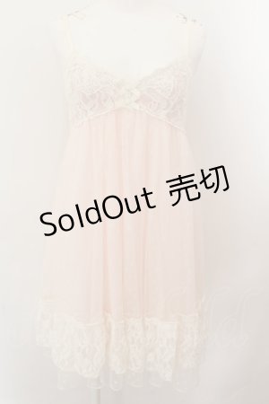 画像: axes femme POETIQUE / レーシーキャミワンピース M ピンクベージュ O-24-10-08-073-AX-OP-OW-OS