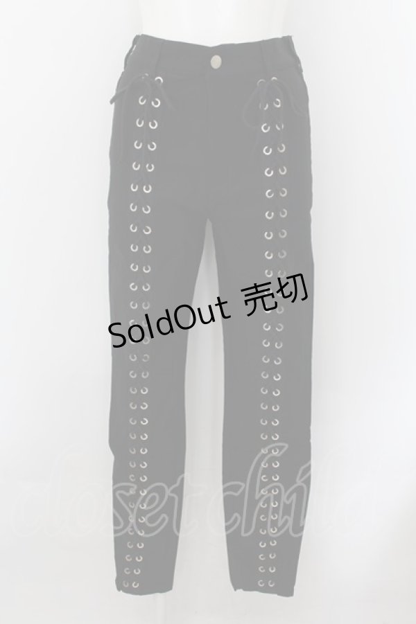 画像1: NieR Clothing / BRAID STYLISH PANTS  ブラック O-24-10-08-002-PU-PA-OW-OS (1)