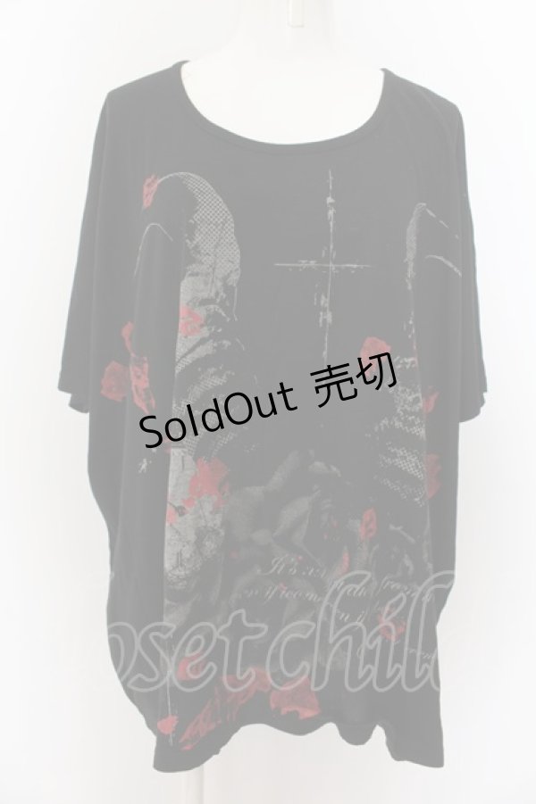 画像1: SEX POT ReVeNGe / ローズクロックBIG Tシャツ F ブラック O-24-10-11-053-SP-TO-IG-OS (1)