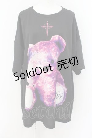 画像: TRAVAS TOKYO / Bright furry bear BIG Tee  F ブラック O-24-10-13-103-PU-BL-YM-ZT385