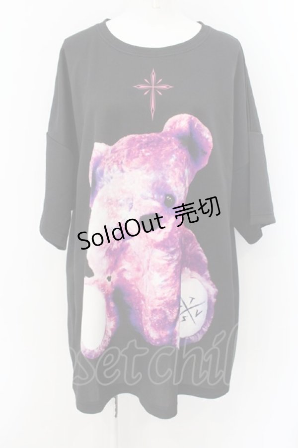 画像1: TRAVAS TOKYO / Bright furry bear BIG Tee  F ブラック O-24-10-13-103-PU-BL-YM-ZT385 (1)