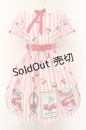 画像: Angelic Pretty / Cherry Stampワンピース  ピンク O-24-10-17-026-AP-OP-OW-OS