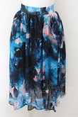 画像1: NieR Clothing / ARTISTIC ROSE SHEER SKIRT【裏地付き】スカート  ブルー×ブラック O-24-10-22-056-PU-SK-IG-OS (1)