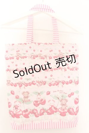 画像: BABY,THE STARS SHINE BRIGHT / くみゃちゃんのCherry Strawberry柄トートBag  ピンク O-24-10-25-002-BA-BG-IG-OS