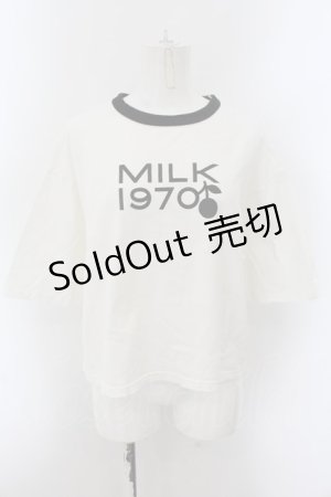 画像: MILK / MILK Cherry Tee  ホワイト×ブラック O-24-10-26-018-ML-TO-OW-OS