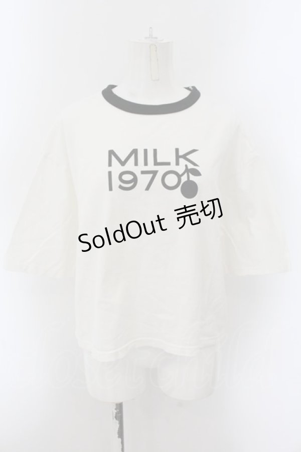 画像1: MILK / MILK Cherry Tee  ホワイト×ブラック O-24-10-26-018-ML-TO-OW-OS (1)