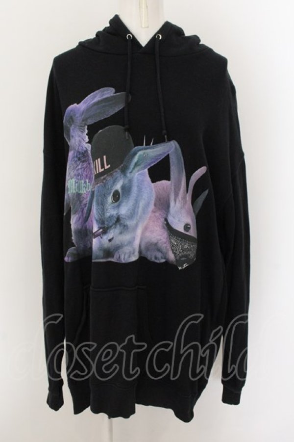 画像1: MILKBOY / RIOT RABBITS HOODY 2XL ブラック O-24-10-26-021-MB-TO-OW-OS (1)