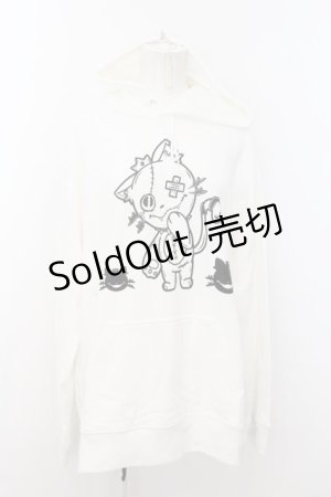 画像: NieR Clothing / ミケ柄パーカー XL ホワイト O-24-10-31-040-PU-TO-OW-ZT250