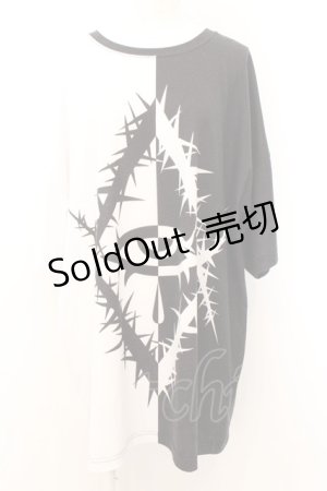 画像: REFLEM / バイカラーBIG Tシャツ  ブラックｘホワイト O-24-10-31-023-PU-TS-YM-OS