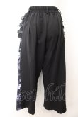 画像2: NieR Clothing / 和柄九尾SIDE BELT WIDE PANTS  ブラック×パープル O-24-11-06-004-PU-PA-IG-ZI (2)