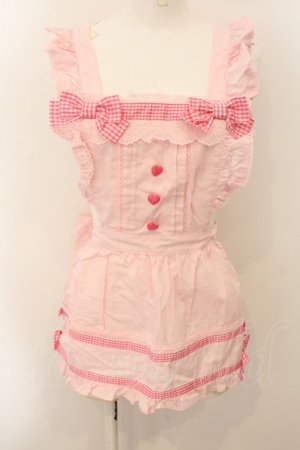 画像: Angelic Pretty / Fancy Ribbonエプロン  ピンク O-24-11-07-010-AP-OP-OW-OS