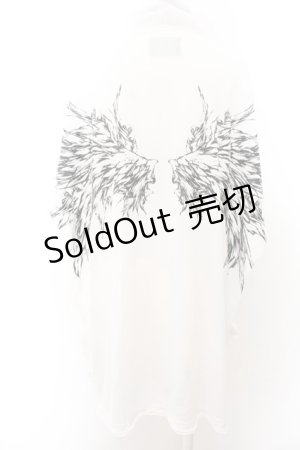 画像: NAOTO SEVEN / Lucifer WingsフードTシャツ  ホワイト O-24-11-08-012-HN-TS-IG-OS