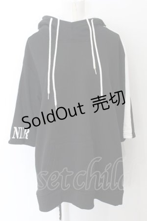 画像: NieR Clothing / ダブルフードパーカ- F ブラック×ホワイト O-24-11-14-026-PU-TO-OW-OS