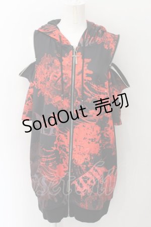 画像: NieR Clothing / 2WAY OFF-ShoulderZIP OUTER F 彼岸花（レッド×ブラック） O-24-11-14-029-PU-TO-OW-OS