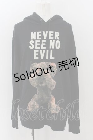 画像: MILKBOY / NEVER SEE NO EVIL HOODIE  ブラック O-24-11-26-058-MB-TO-YM-OS