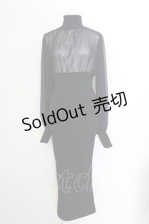 画像: medenius / See-through Dress  ブラック O-24-11-26-085-GO-OP-OW-OS